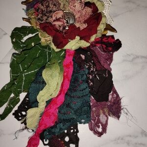 Colorful Fabric Flower Brooch Hand Maded